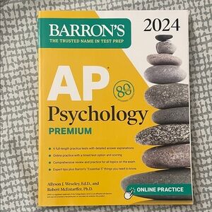Barron's AP Psychology Premium 2024 TextBook